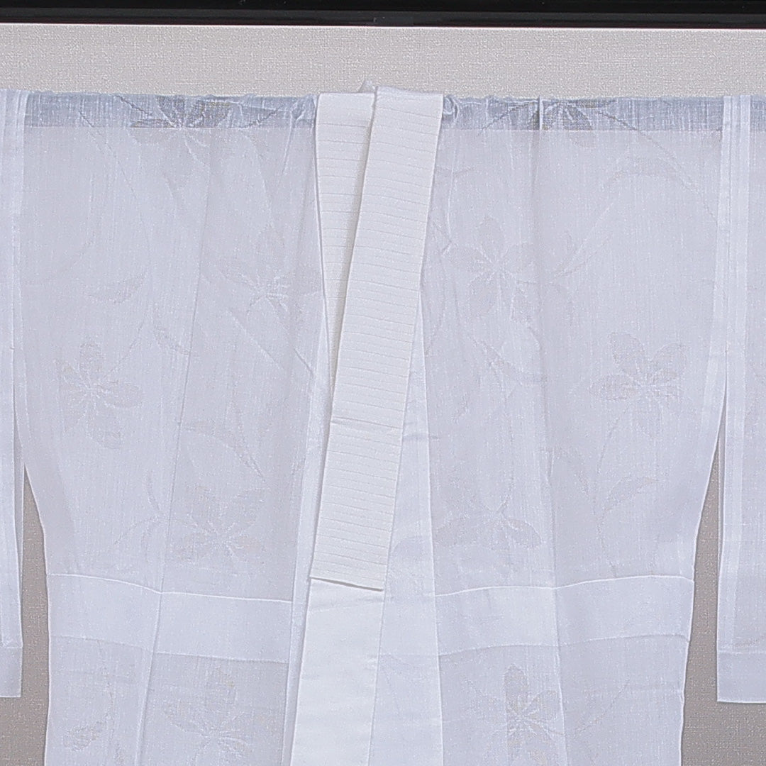 夏物 長襦袢 夏物 身丈138cm 裄丈66cm ポリエステル 洗える着物 Aランク 2XLサイズ 花柄 白系 RP 1239-16627