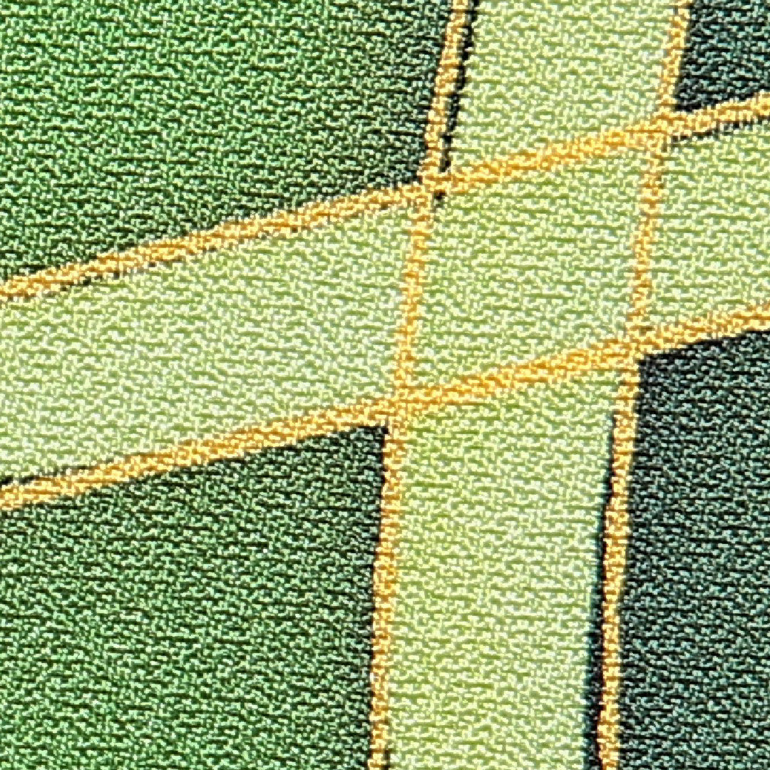 道行コート 洗える着物 袷 身丈81cm 裄丈65cm ポリエステル Aランク Mサイズ インフォーマル ポケットあり 格子 緑系 1263-16861