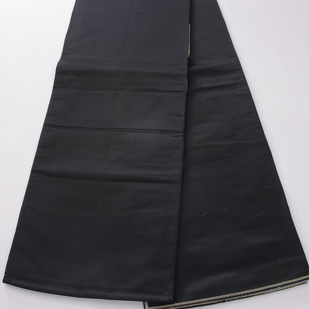 袋帯 帯丈418cm 正絹 六通 帯芯なし フォーマル 桐 菊亀甲 古典柄 黒系 1243-02262