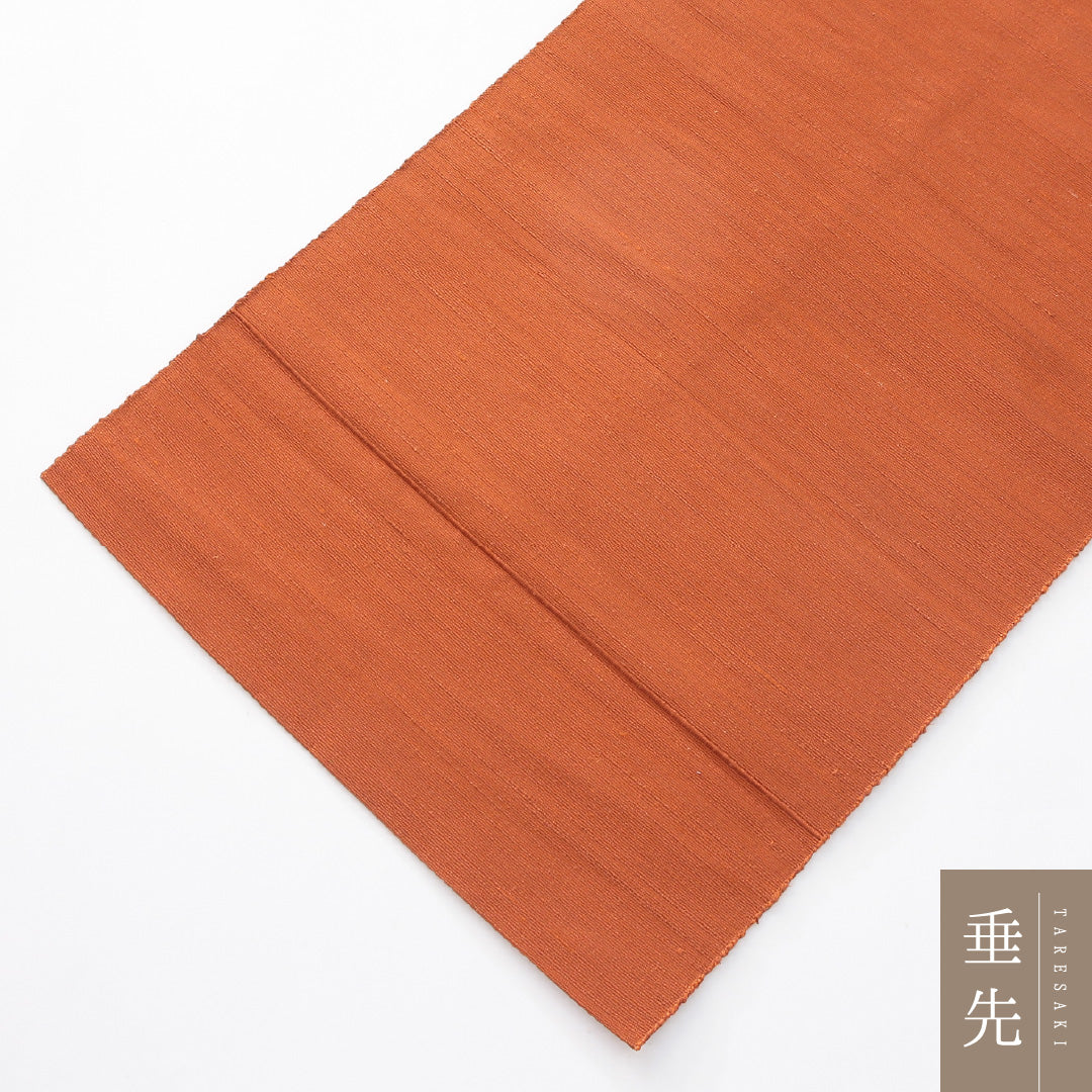 八寸名古屋帯 Aランク 帯丈356cm 正絹 ポイント柄 名古屋仕立て 織り カジュアル 紬 遠山 朱系 LP 1245-04145