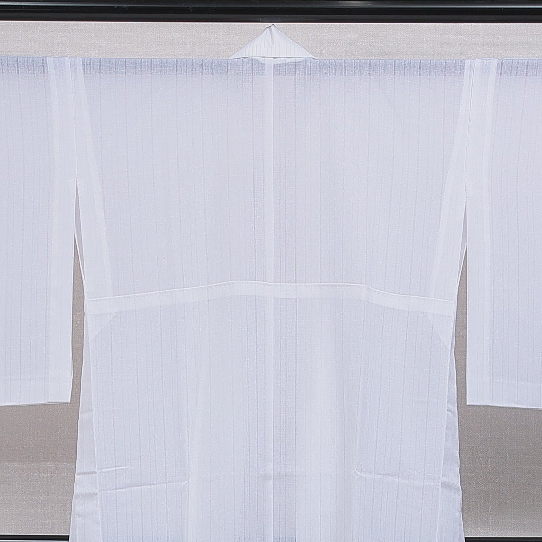 夏物 洗える着物 麻の長襦袢 単衣 身丈138cm 裄丈64cm 麻 Dランク 2XLサイズ 無地 白系 LP 1239-16466