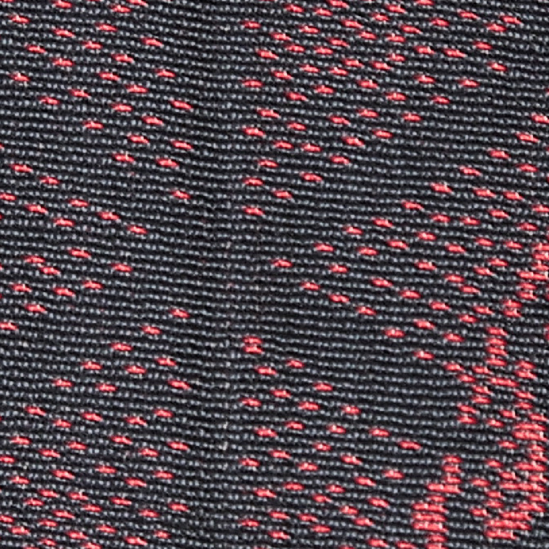 アンティーク 道行コート（お召） 袷 身丈89cm 裄丈63cm 正絹 Aランク Sサイズ ポケットあり 創作柄 黒系 赤系 1263-15186