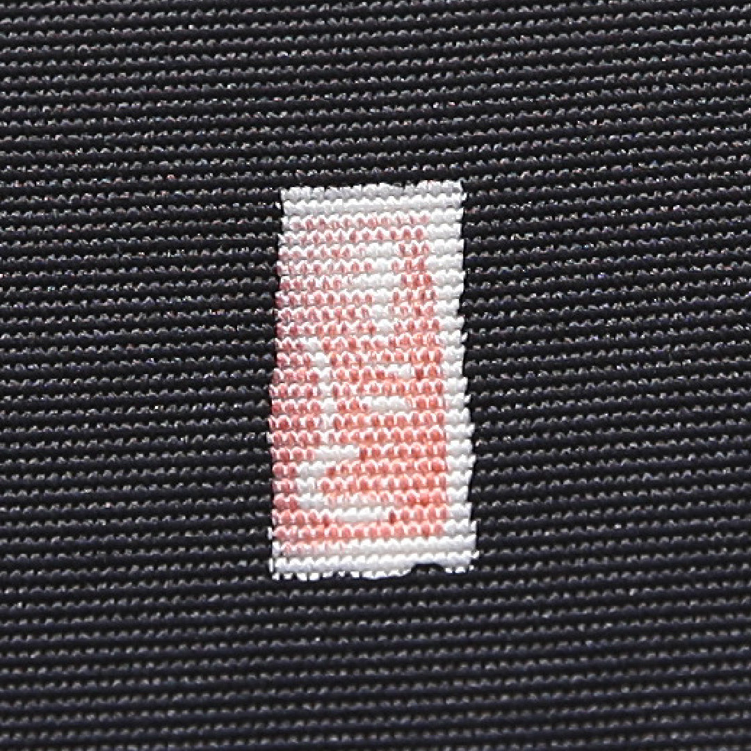 九寸名古屋帯 帯丈372cm カジュアル 名古屋仕立て ポイント柄 Bランク 正絹 染め帯 塩瀬 御茶売り 作家物 落款 黒系 1224-03917