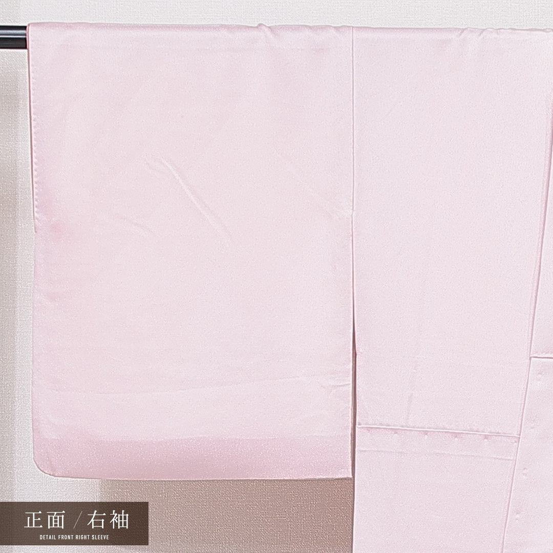 訪問着 袷 身丈167cm 裄丈66cm 正絹 Cランク セミフォーマル 広衿 XLサイズ 菊 吉祥文様 ピンク系 HP 1217-15741