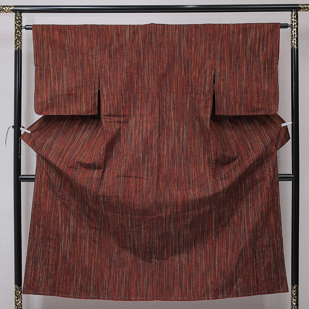 中古・リサイクル 紬（真綿紬）】 袷 身丈147cm 裄丈61cm 正絹 Sランク