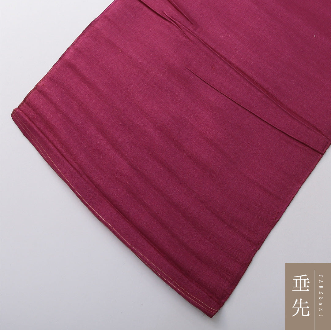 アンティーク 九寸名古屋帯 帯丈352cm 開き仕立て ポイント柄 Cランク 正絹 菊 紫系 赤系 1224-03812