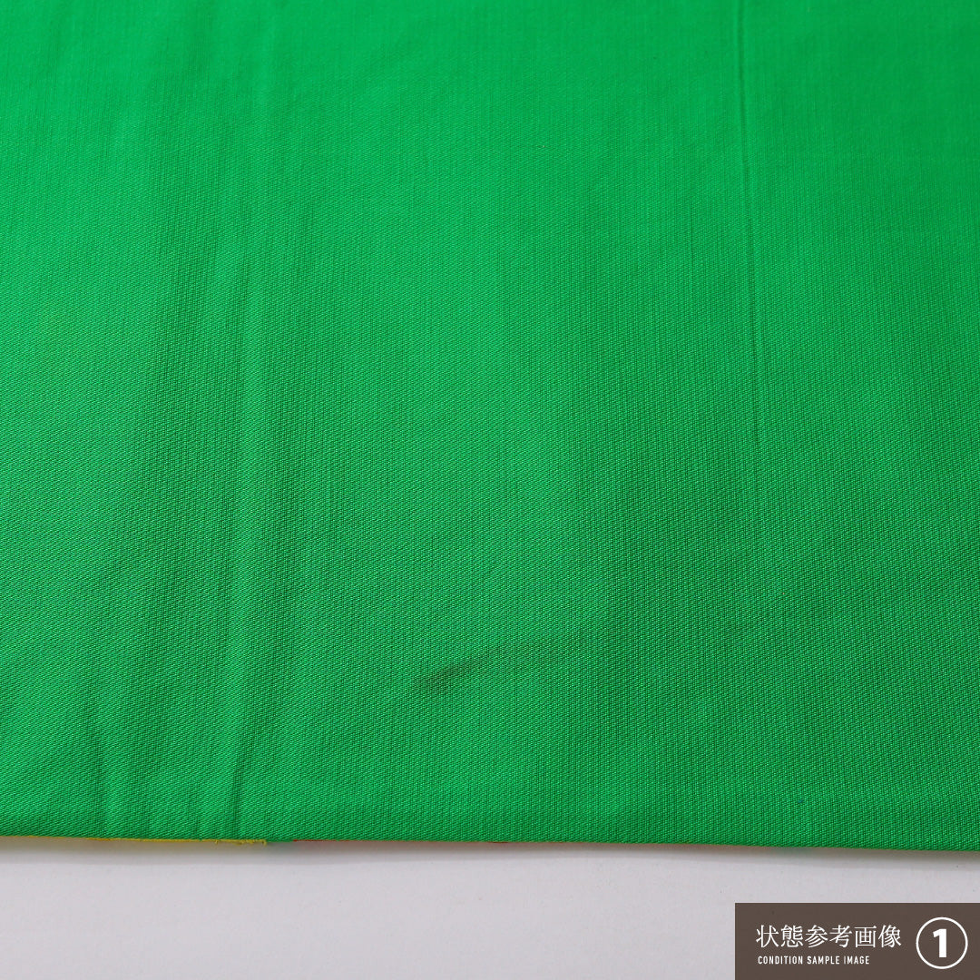 袋帯 帯丈424cm 正絹 六通 菊 緑系 1243-02046