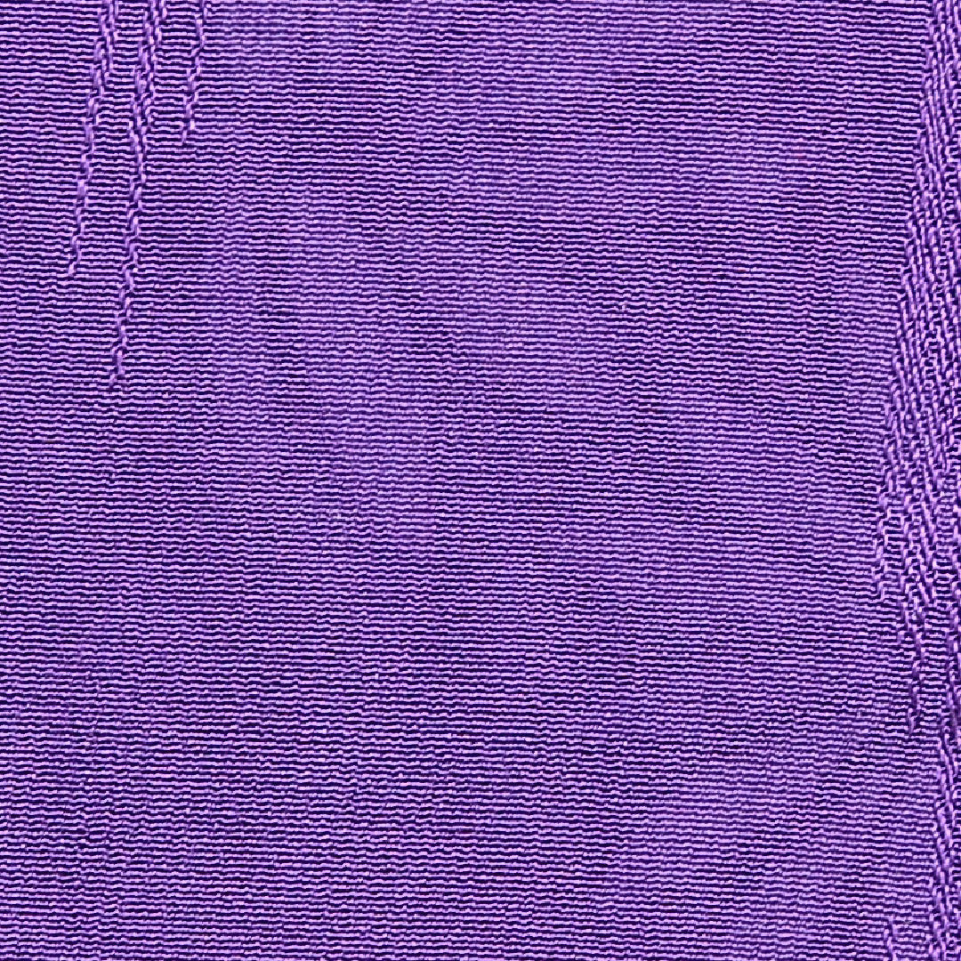 アンティーク 色無地 袷 身丈151cm 裄丈65cm 正絹 Cランク Sサイズ 広衿 紋意匠 笹 紫系 1214-15570