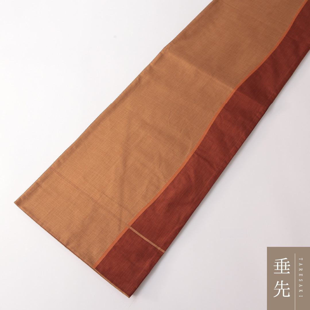 袋帯 帯丈428cm 正絹 六通 インフォーマル 創作柄 茶系 1243-01819