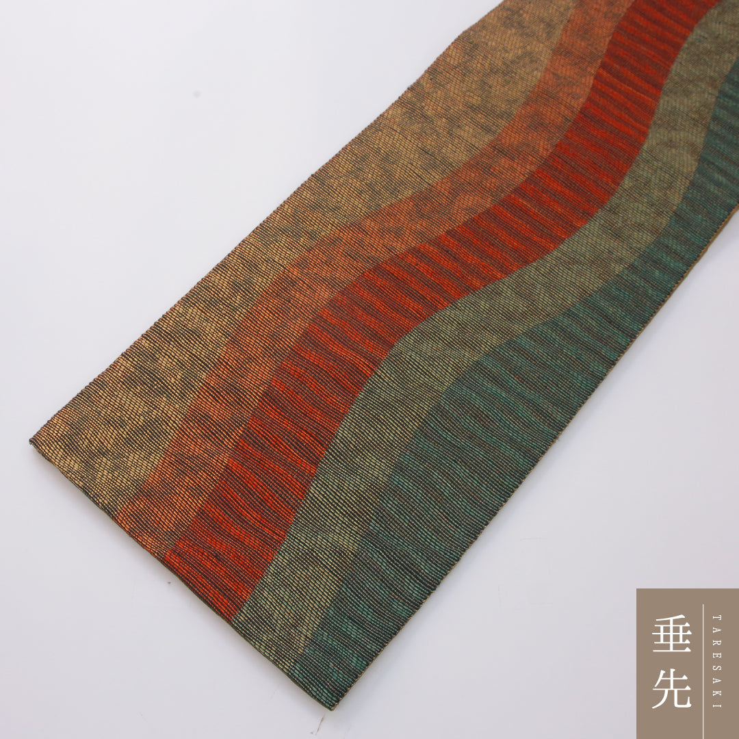 袋帯 帯丈440cm インフォーマル 六通 Sランク 正絹 創作柄 多色系 1223-02335