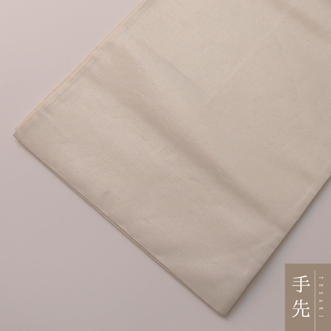 袋帯 帯丈432cm セミフォーマル ポイント柄 Aランク 正絹 染め帯 牡丹 クリーム系 赤系 1223-01903