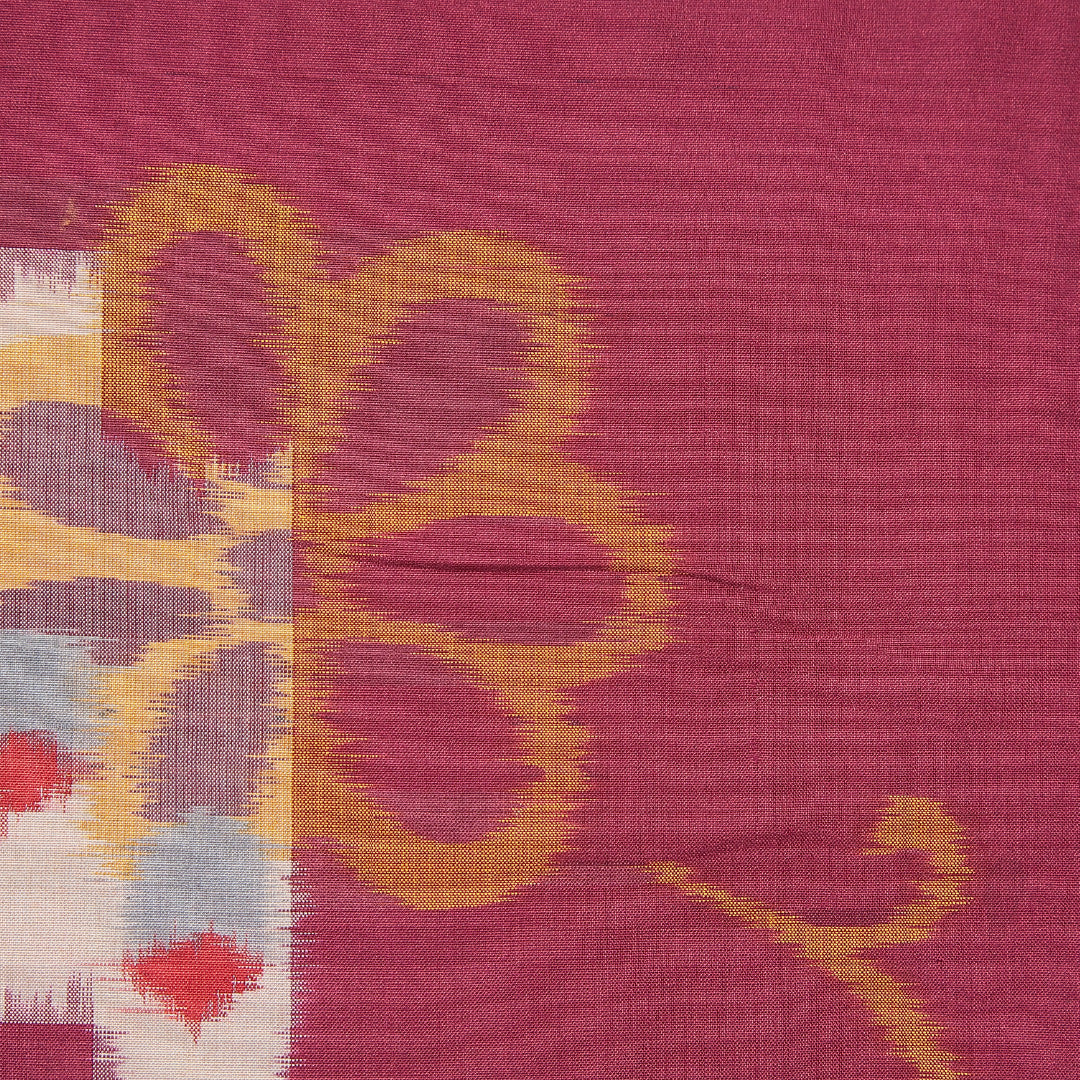 アンティーク 羽織（銘仙） 袷 身丈97cm 裄丈63cm 正絹 Aランク Sサイズ バチ衿 紐あり 菊 紫系 赤系 1217-15178