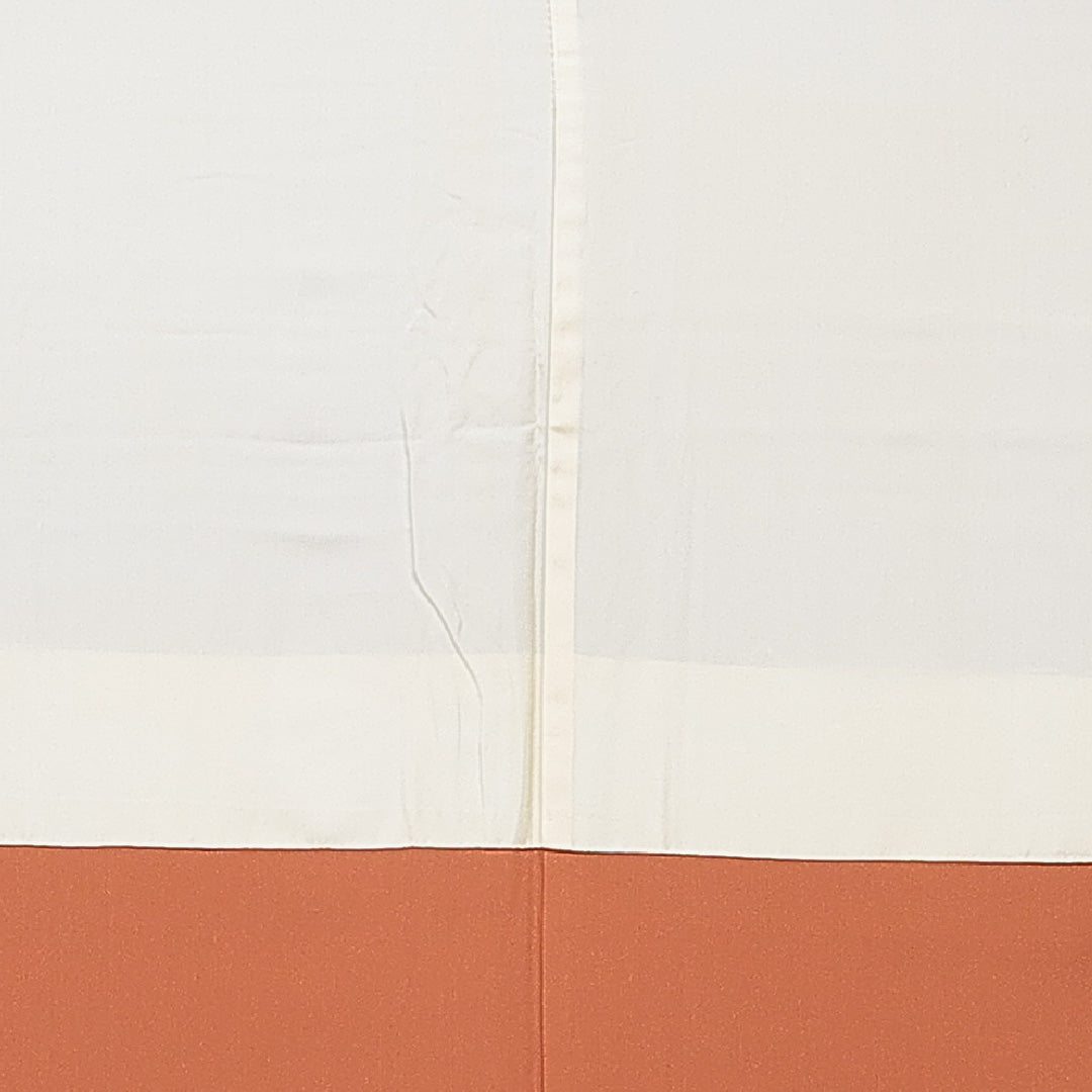訪問着 袷 身丈172cm 裄丈65cm 正絹 Cランク セミフォーマル 広衿 2XLサイズ 茶屋辻 古典的 優しい 茶系 HP 1217-15708