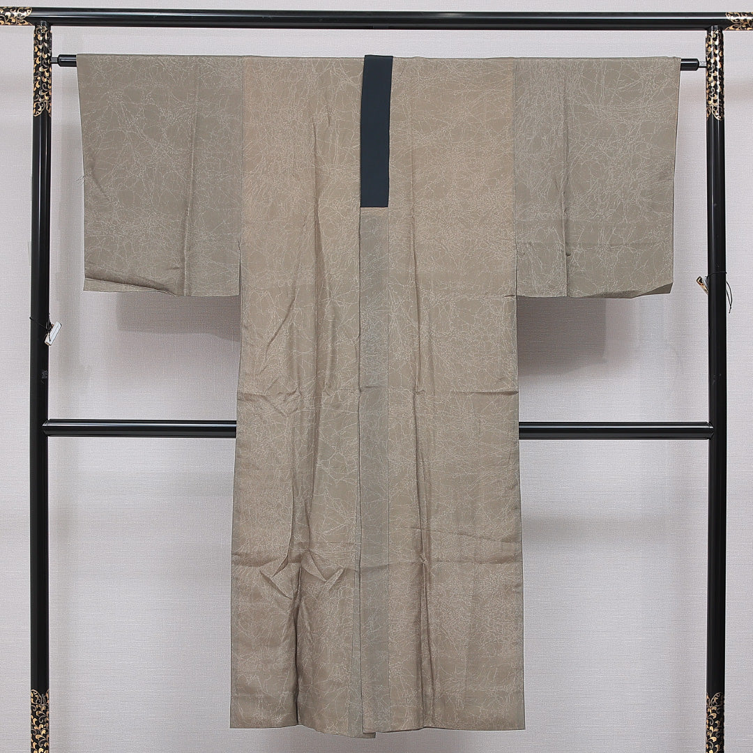 長襦袢 男性用 無双袖 身丈140cm 裄丈68cm 正絹 Cランク Lサイズ 平安絵巻 グレー系 LP 1241-16718
