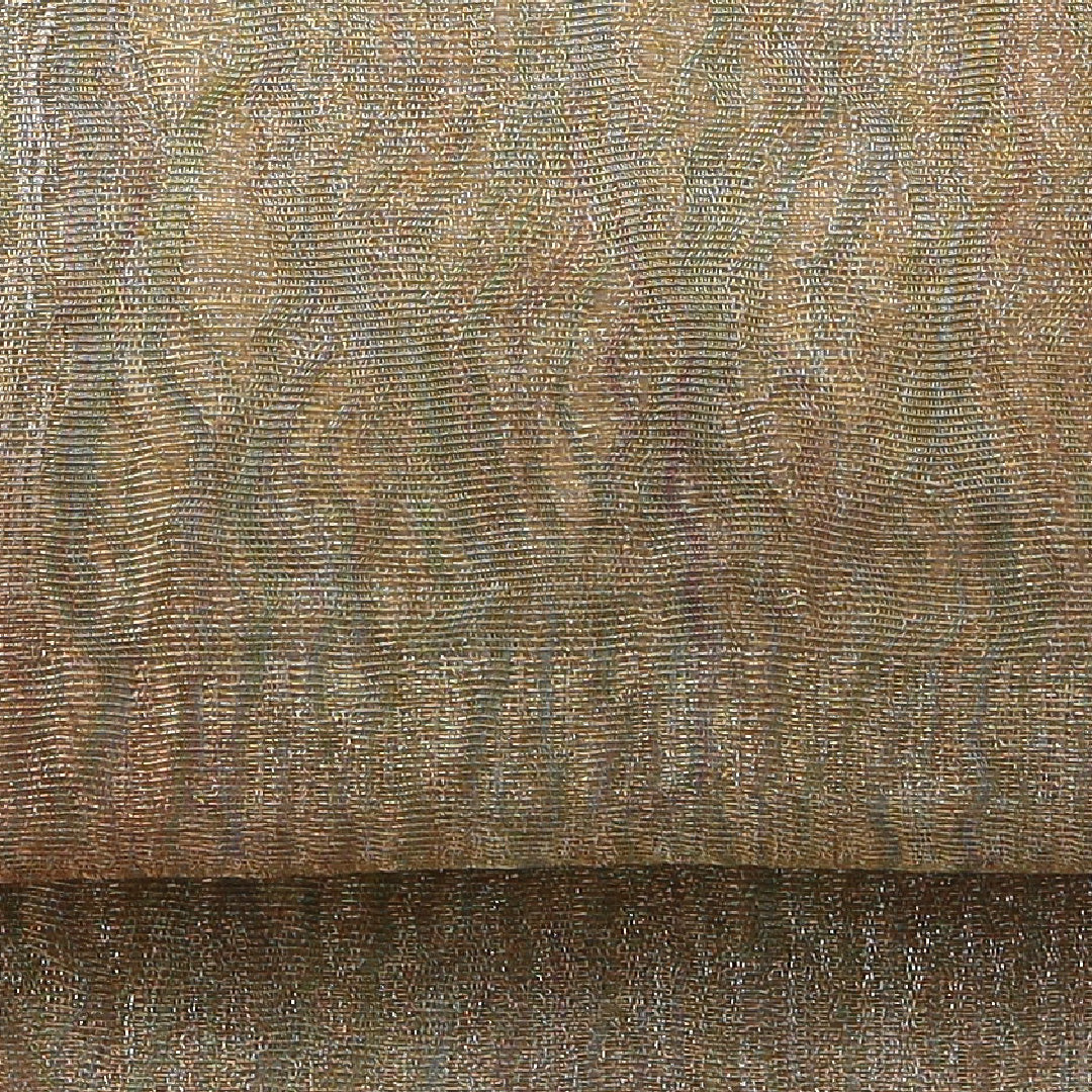 袋帯 帯丈436cm フォーマル 全通 Sランク 正絹 ふくれ織 無地 金系 1223-02071