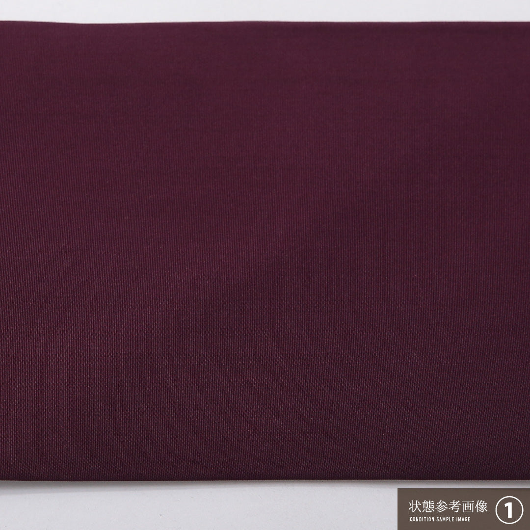 九寸名古屋帯 Aランク 帯丈349cm 正絹 ポイント柄 名古屋仕立て 染め インフォーマル 塩瀬 花柄 紫系 RP 1245-03665