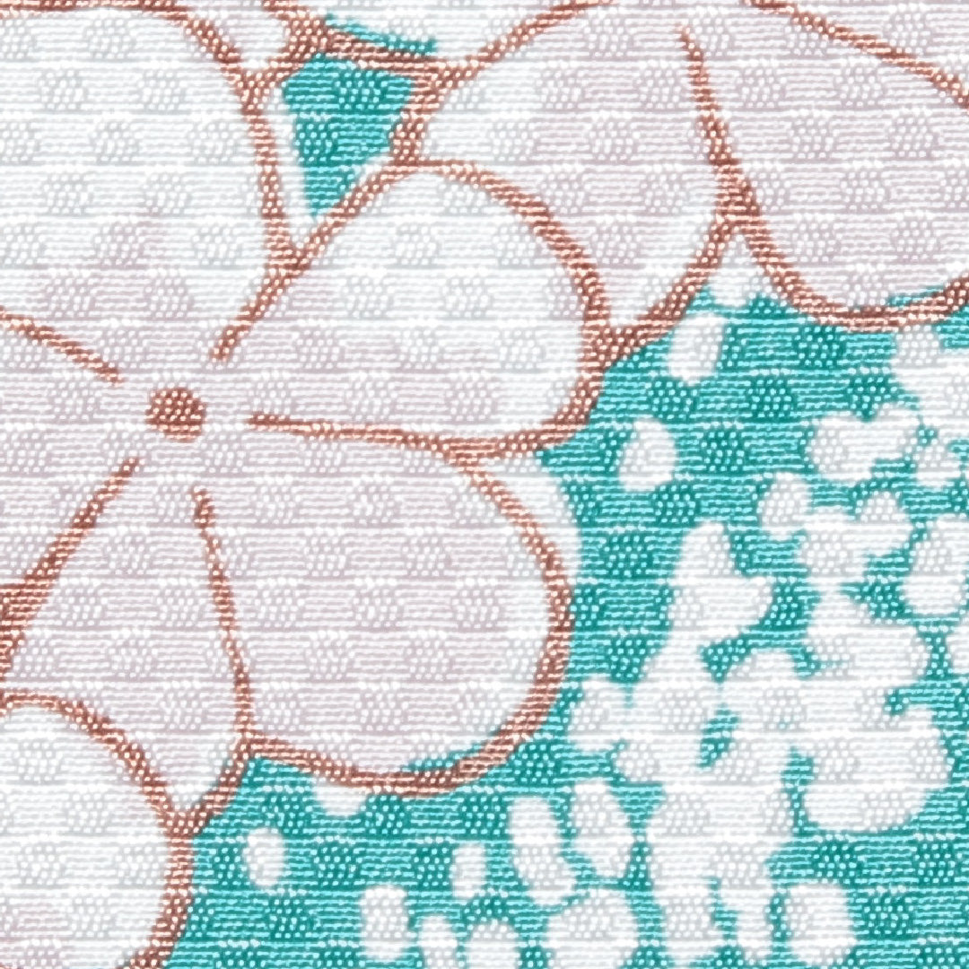 付下げ 洗える着物 単衣 身丈160cm 裄丈63cm ポリエステル Cランク Lサイズ バチ衿 インフォーマル 花柄 緑系 青系 1261-16300