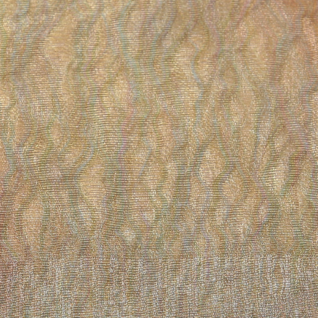 袋帯 帯丈436cm フォーマル 全通 Sランク 正絹 ふくれ織 無地 金系 1223-02071