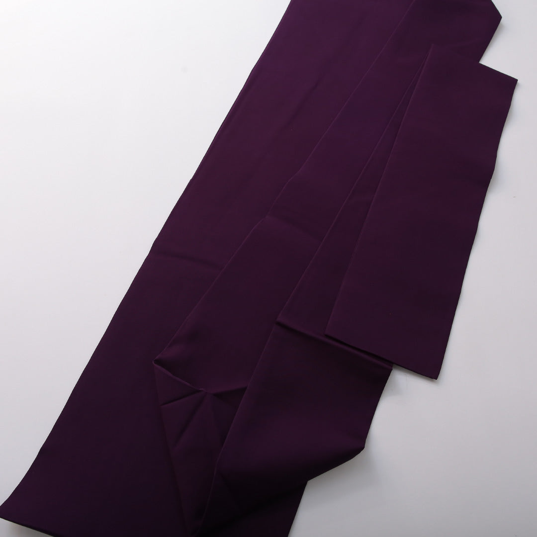 九寸名古屋帯 帯丈371cm カジュアル 名古屋仕立て ポイント柄 Aランク 正絹 染め帯 唐子 紫系 1224-03502