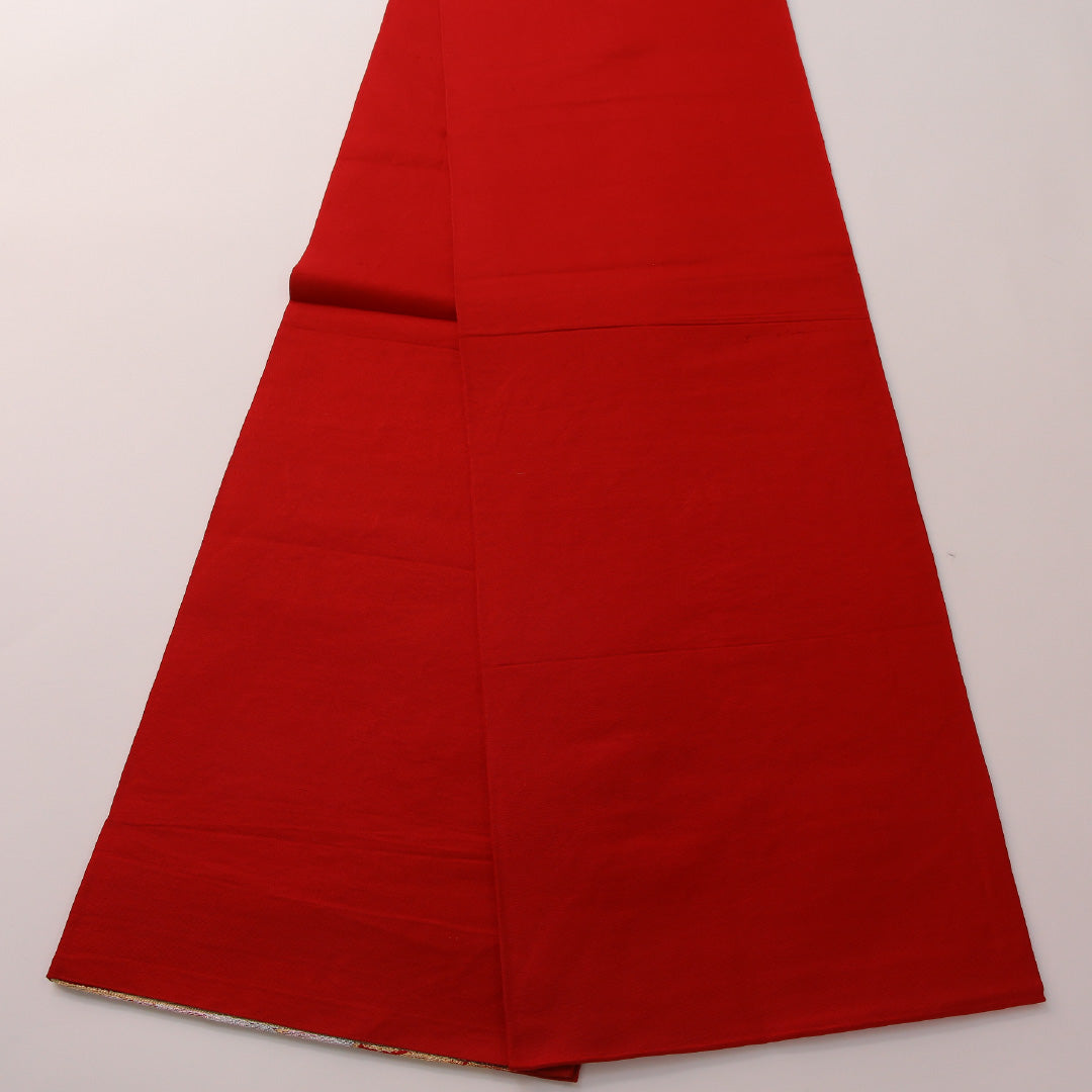 アンティーク 袋帯 帯丈424cm 六通 Aランク 正絹 唐草牡丹 赤系 金系 1223-01918