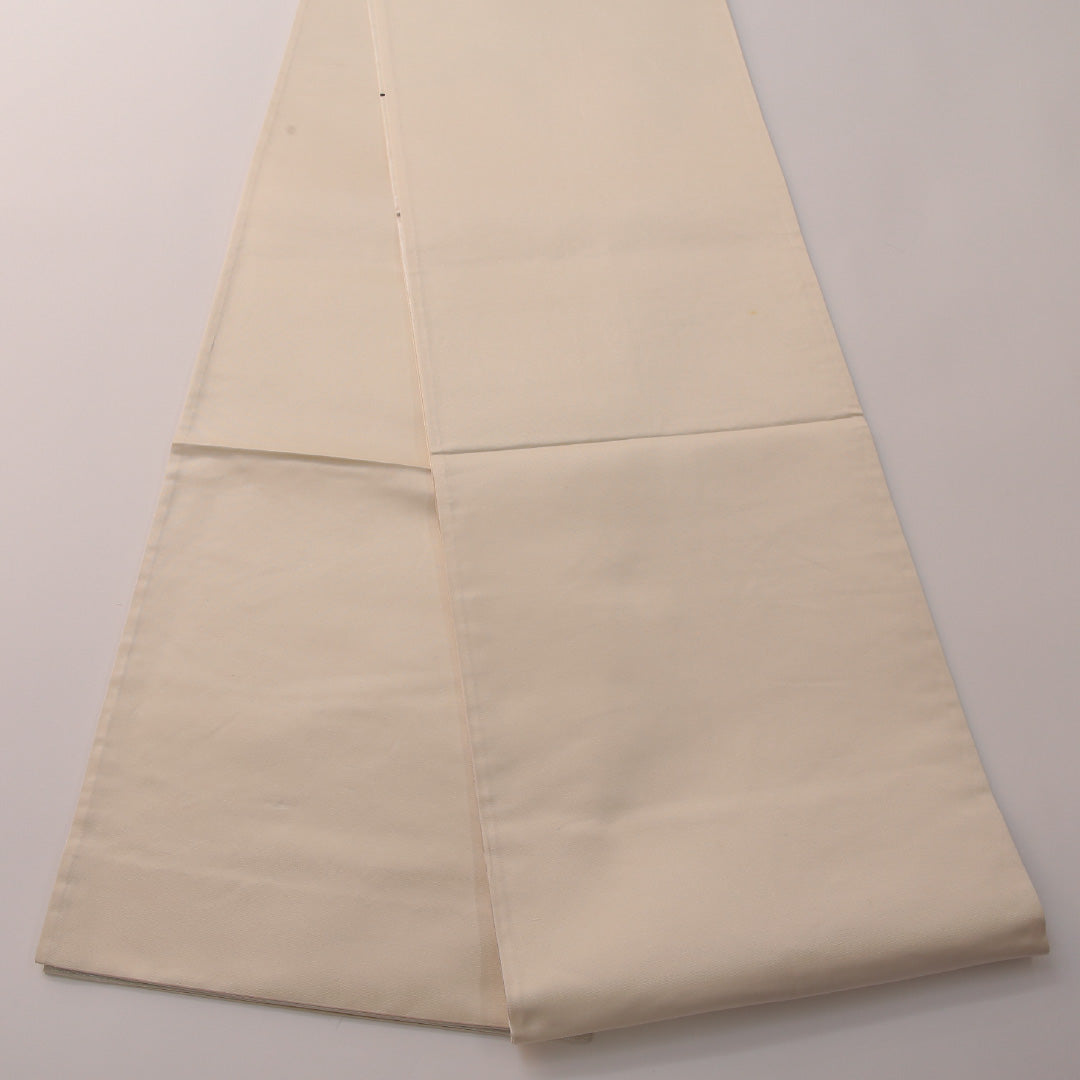 袋帯 帯丈432cm セミフォーマル ポイント柄 Aランク 正絹 染め帯 牡丹 クリーム系 赤系 1223-01903