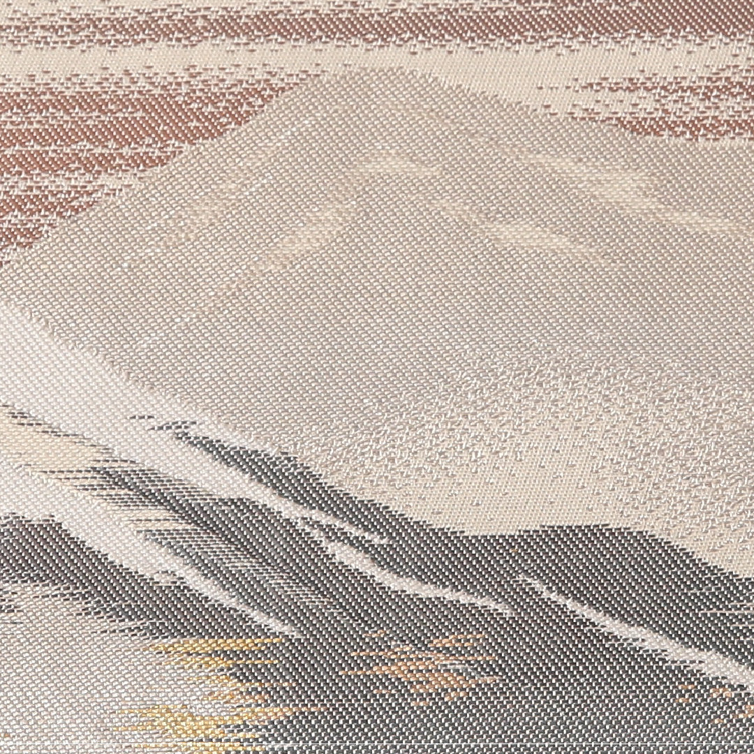 袋帯 帯丈416cm 正絹 六通 セミフォーマル 遠山 クリーム系 1243-01830