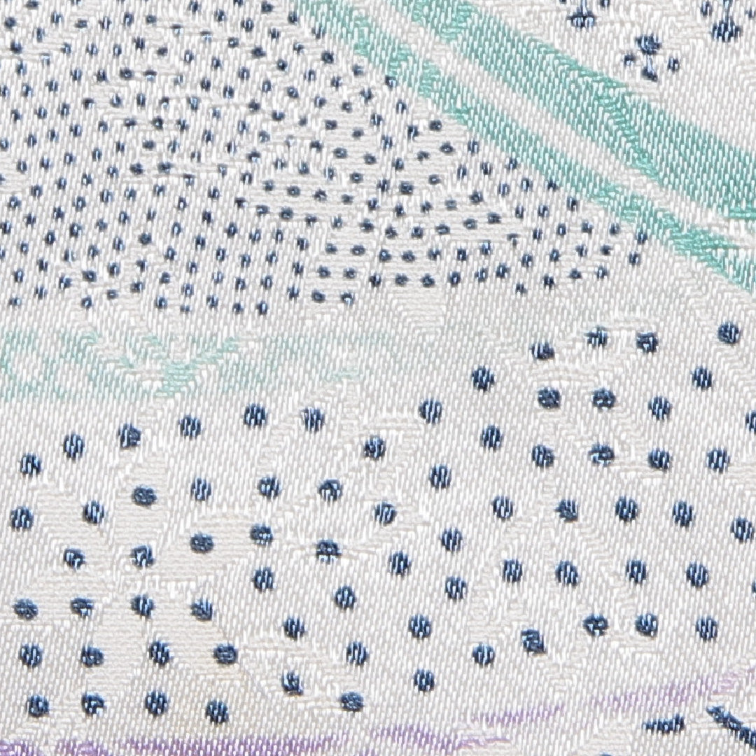 小紋 洗える着物 袷 身丈158cm 裄丈66cm ポリエステル Cランク Mサイズ バチ衿 インフォーマル 吉祥文様 グレー系 1215-15785