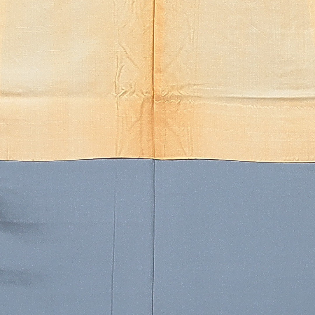 紬 袷 身丈160cm 裄丈64cm 正絹 Aランク Lサイズ 広衿 カジュアル 抽象柄 水色系 1216-16660