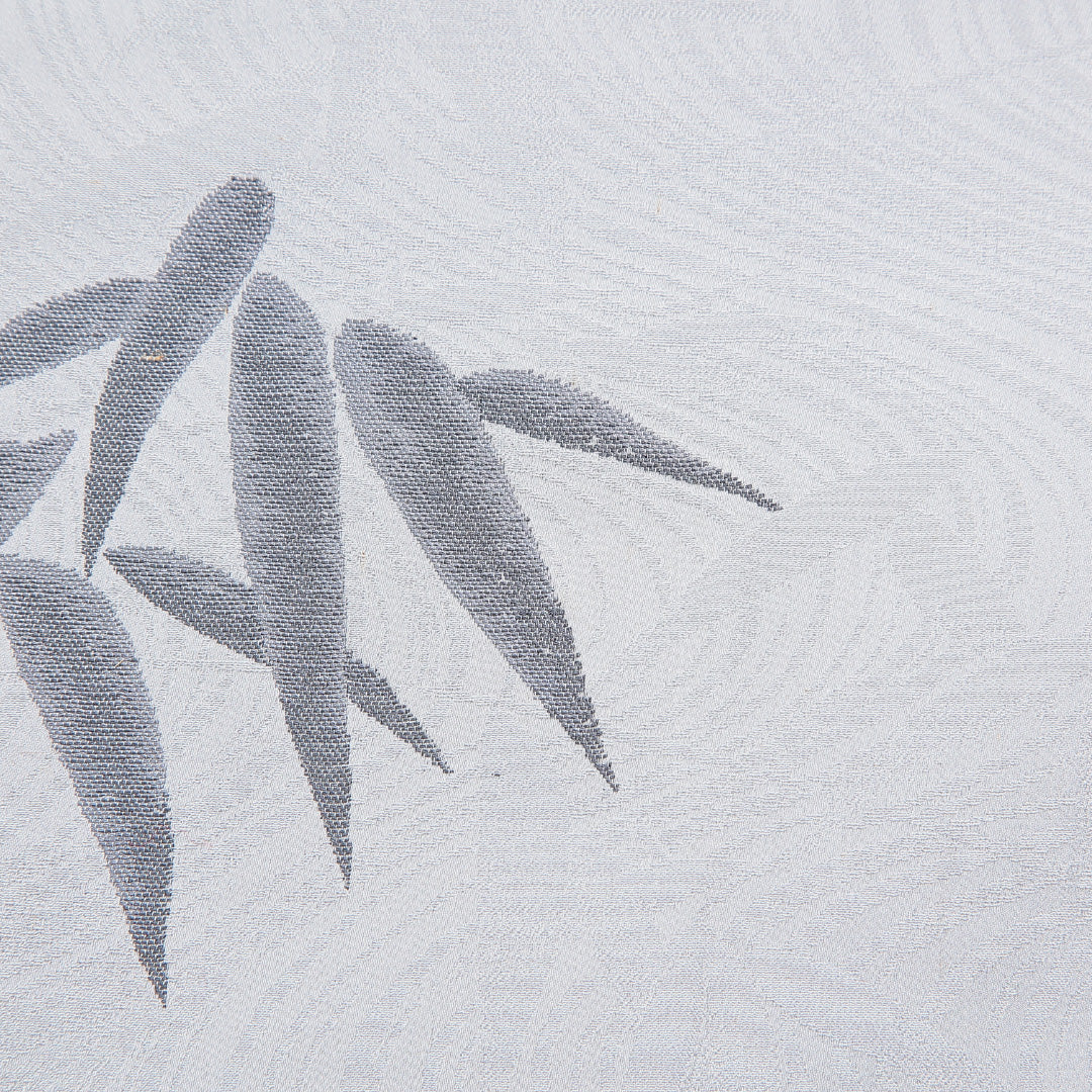 紬 袷 身丈156cm 裄丈63cm 正絹 Cランク Mサイズ バチ衿 カジュアル 笹 水色系 1216-15651