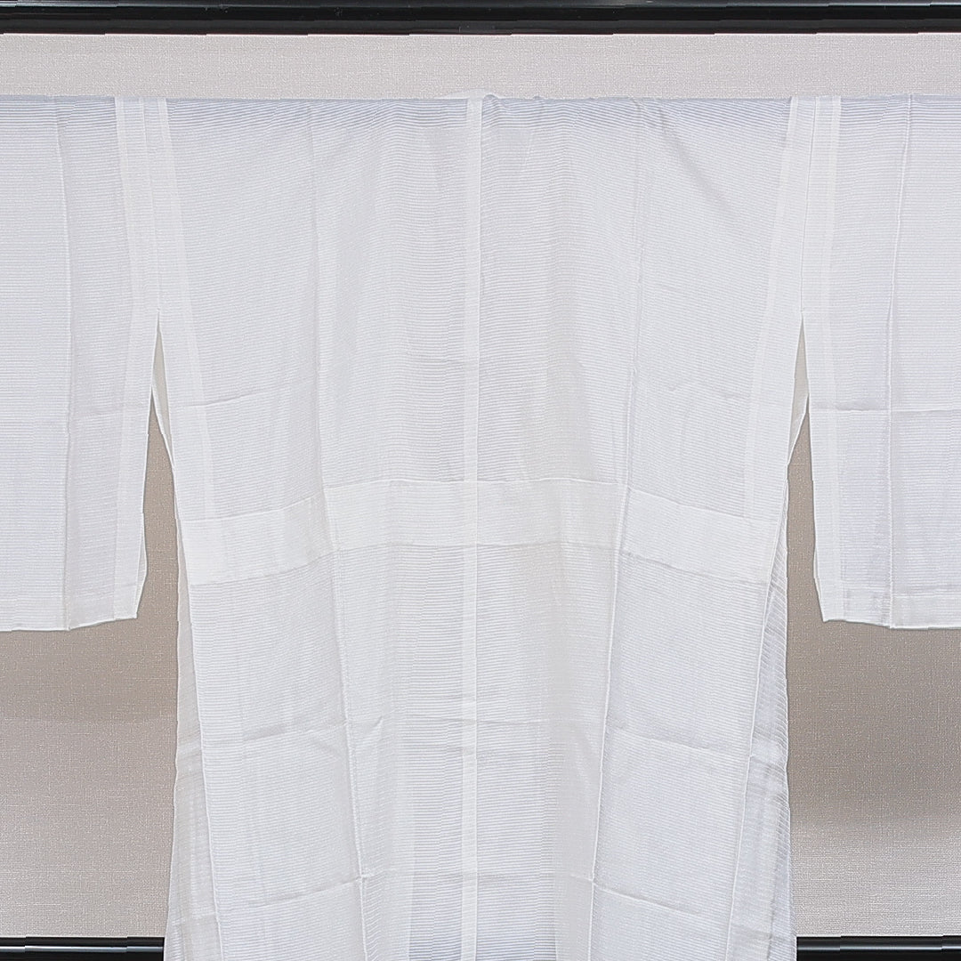 夏物 長襦袢 絽 身丈121cm 裄丈62cm 正絹 Aランク Sサイズ 無地 白系 RP 1239-16566