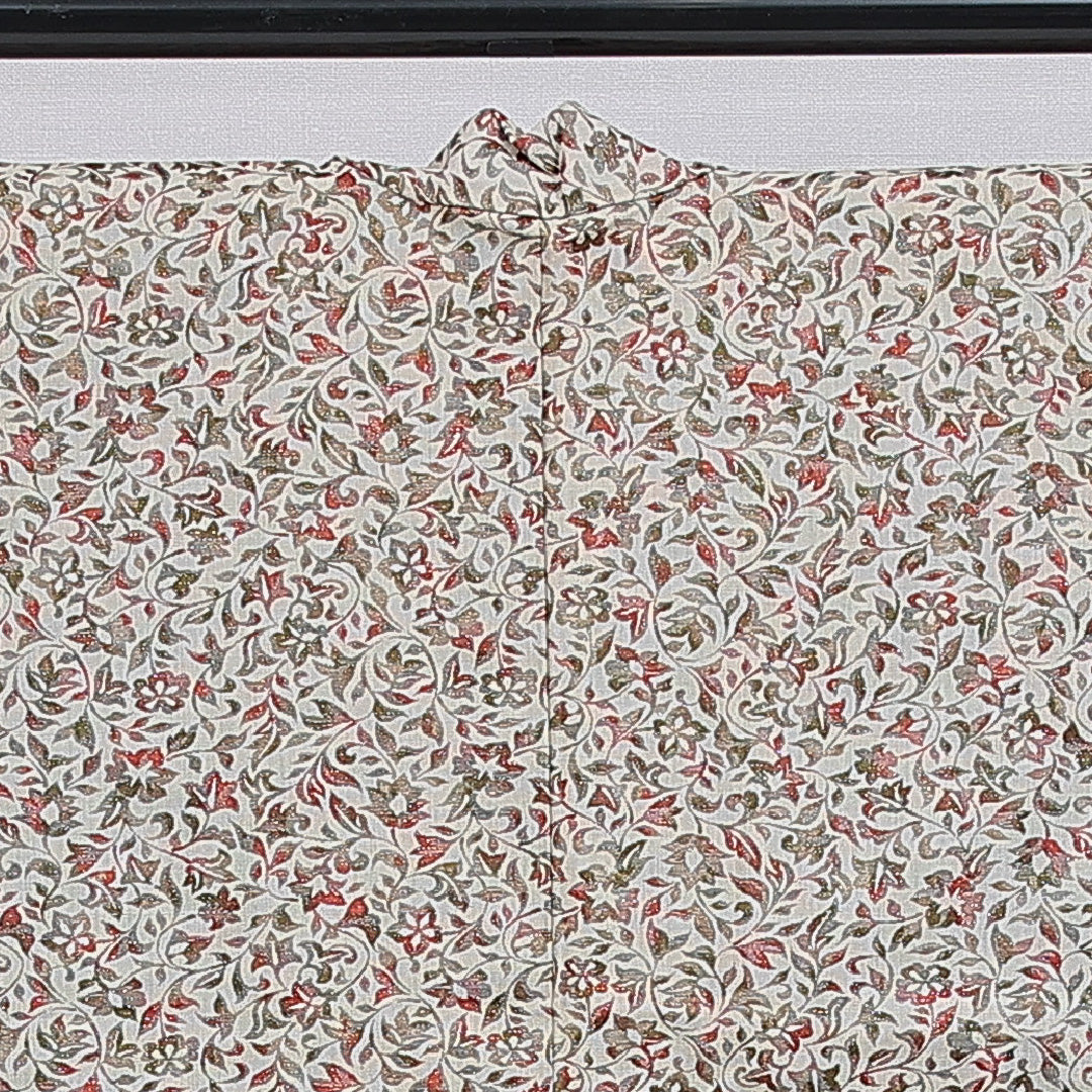 羽織 袷 身丈76cm 裄丈62cm 正絹 Aランク カジュアル Sサイズ 花柄 クリーム系 RP 1232-16151
