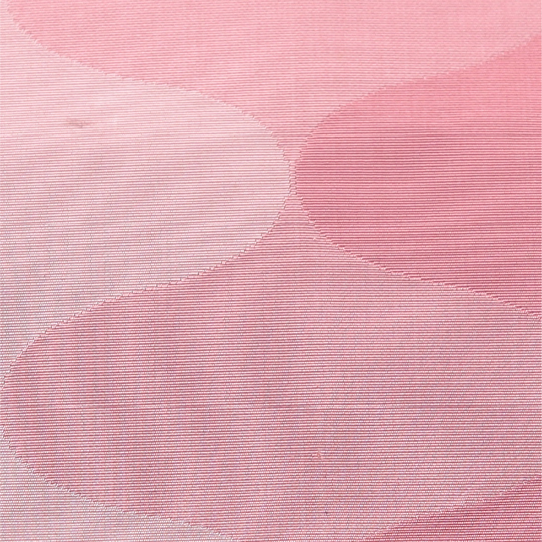 八寸名古屋帯 帯丈359cm カジュアル 松葉仕立て 全通 Cランク 正絹 幾何学柄 ピンク系 1224-03794