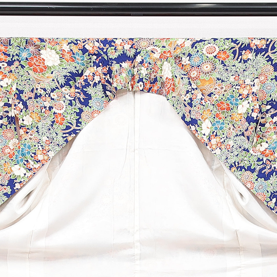振袖 袷 身丈160cm 裄丈63cm フォーマル Bランク Lサイズ 正絹 広衿 壺 菊 1213-F0652