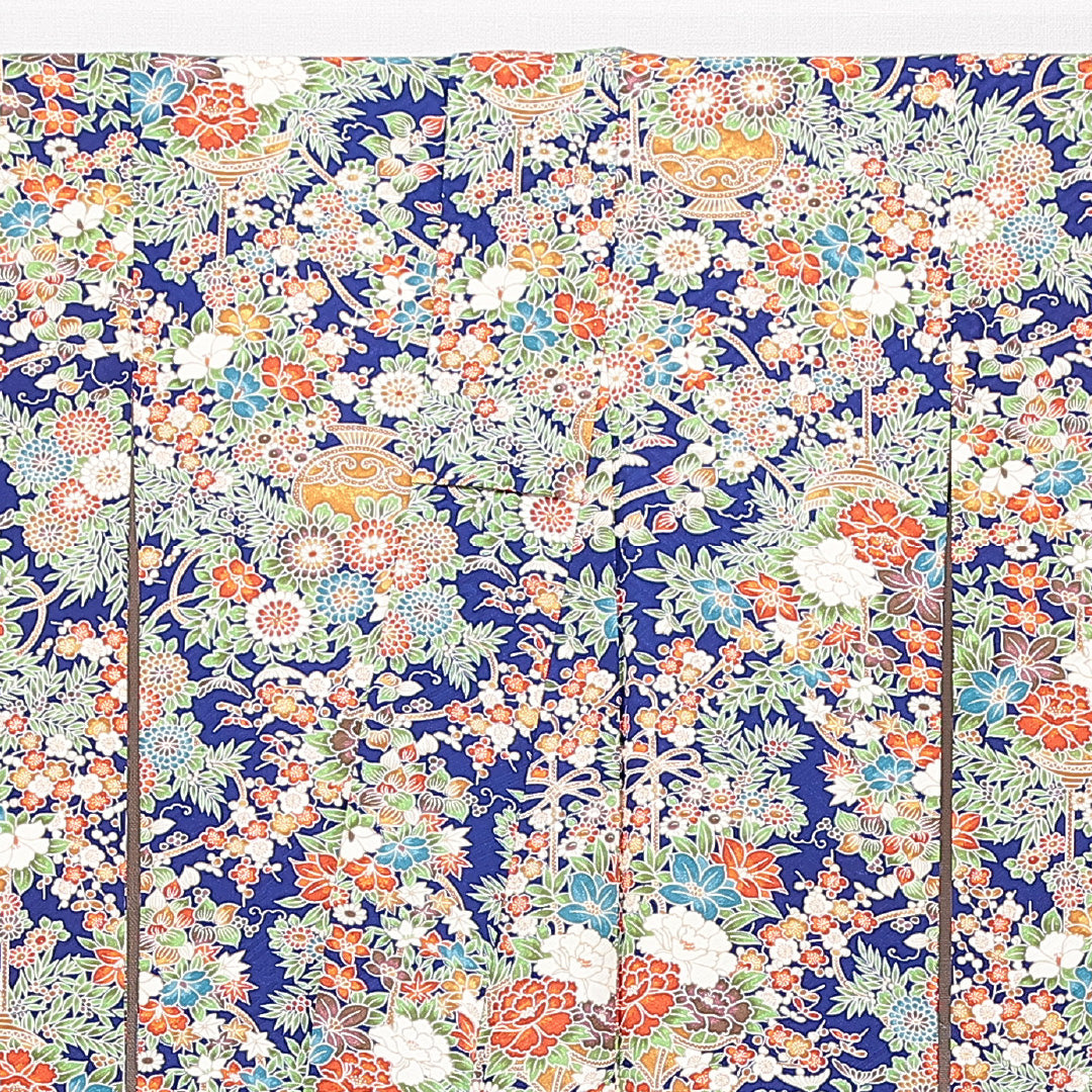 振袖 袷 身丈160cm 裄丈63cm フォーマル Bランク Lサイズ 正絹 広衿 壺 菊 1213-F0652