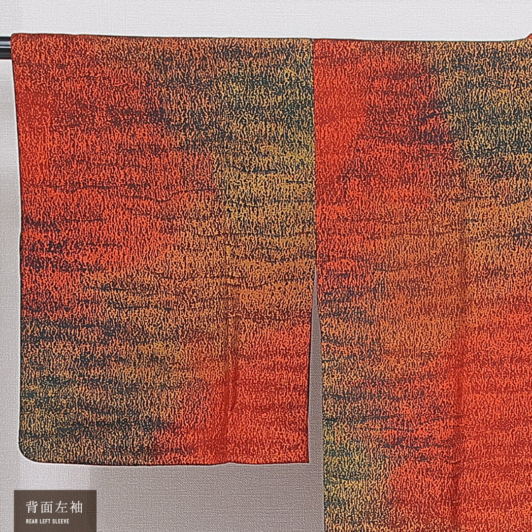 道行コート 袷 身丈86cm 裄丈63cm 正絹 Sランク Sサイズ セミフォーマル ポケットあり 抽象柄 多色系 1263-16865