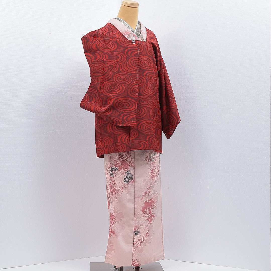 道行コート黒総絞り 身丈120 裄丈69 トールサイズ 道行コート｜リサイクル・古着・中古着物の糸千花（いちか）