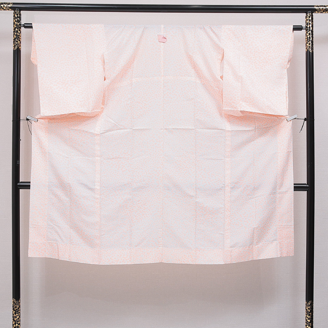 長襦袢 洗える着物 無双袖 身丈128cm 裄丈62cm ポリエステル Sランク Lサイズ 花柄 白系 1229-16694