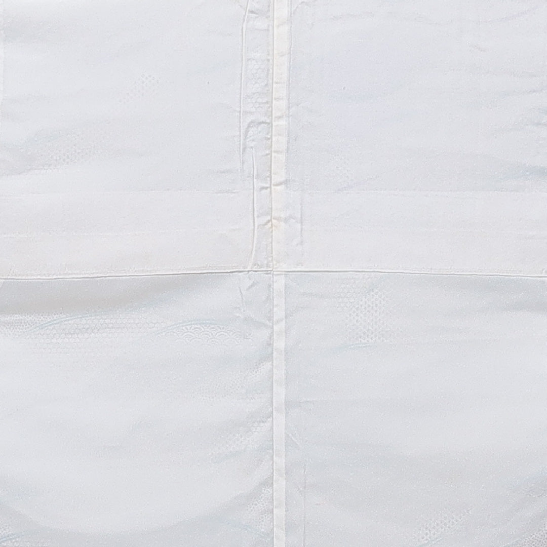 小紋 洗える着物 袷 身丈158cm 裄丈66cm ポリエステル Cランク Mサイズ バチ衿 インフォーマル 吉祥文様 グレー系 1215-15785