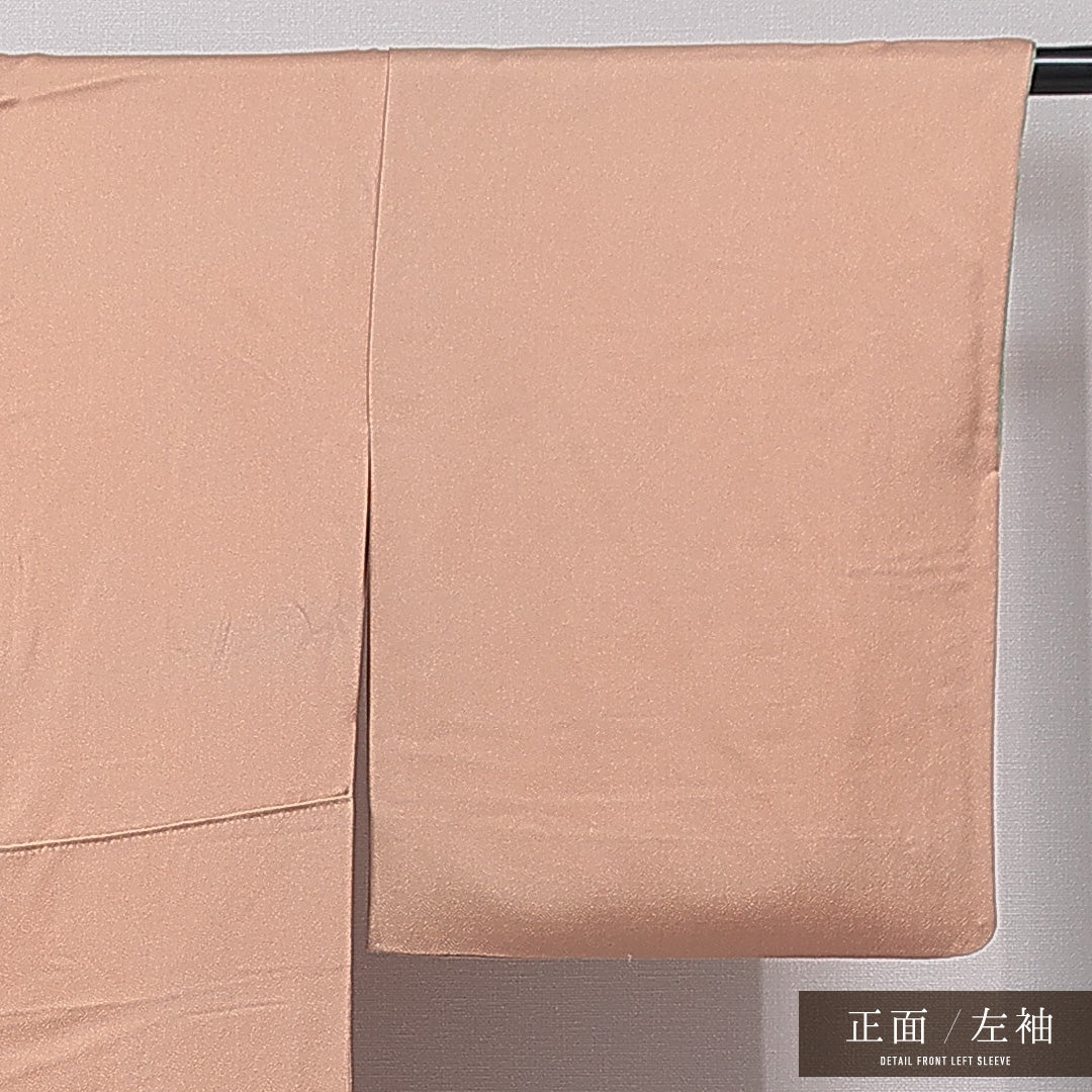 色無地 袷 身丈157cm 裄丈63cm 正絹 Sランク インフォーマル 広衿 Mサイズ ガード加工 無地 茶系 RP 1219-15865