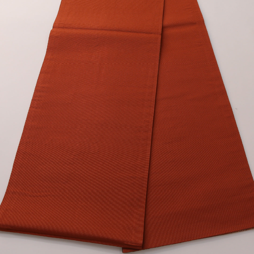 袋帯 帯丈428cm セミフォーマル 六通 Aランク 正絹 創作柄 朱系 1223-01907