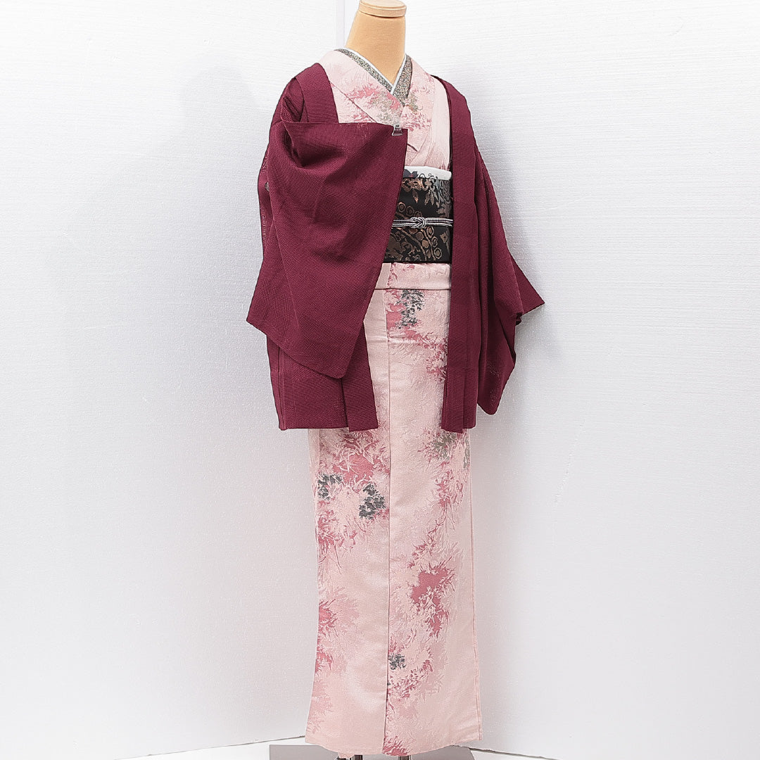 羽織 夏物 夏物 身丈75cm 裄丈62cm 正絹 Sランク Sサイズ カジュアル 創作柄 紫系 1217-15271