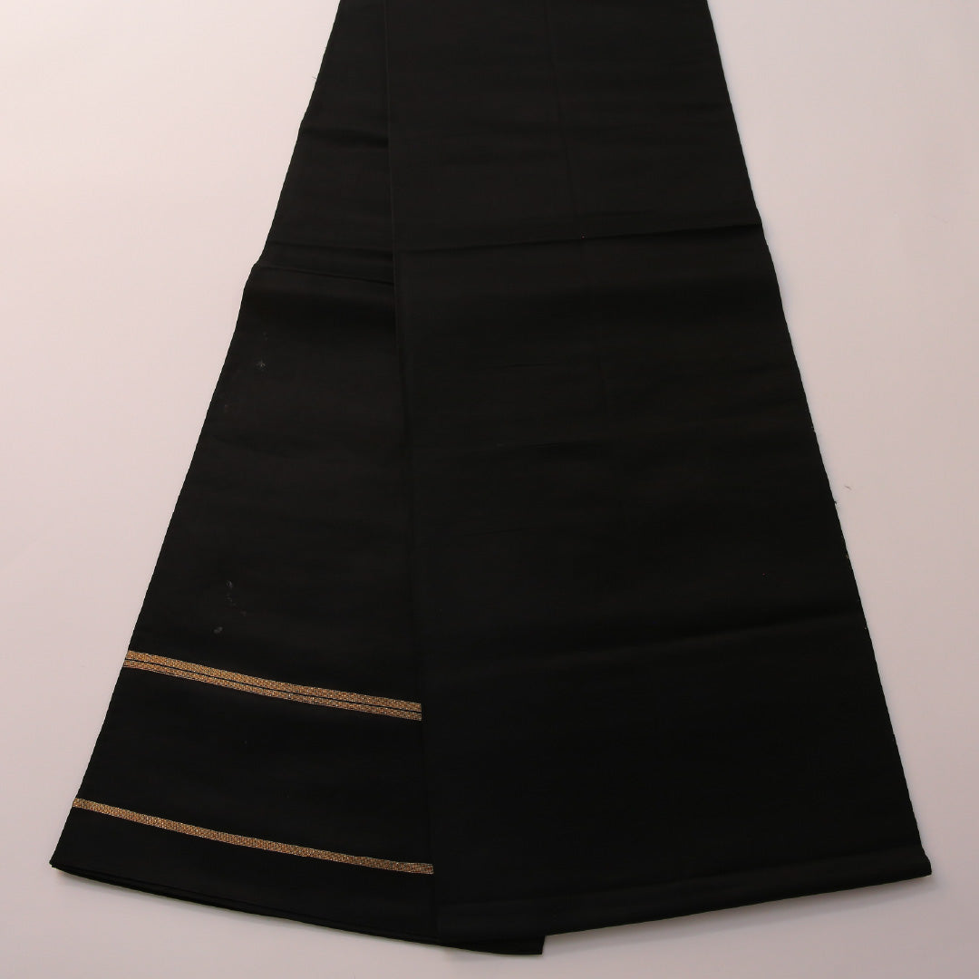 袋帯 帯丈412cm フォーマル 六通 未仕立て 帯芯なし Bランク 正絹 吉祥文様 松皮菱 黒系 金系 1223-01892