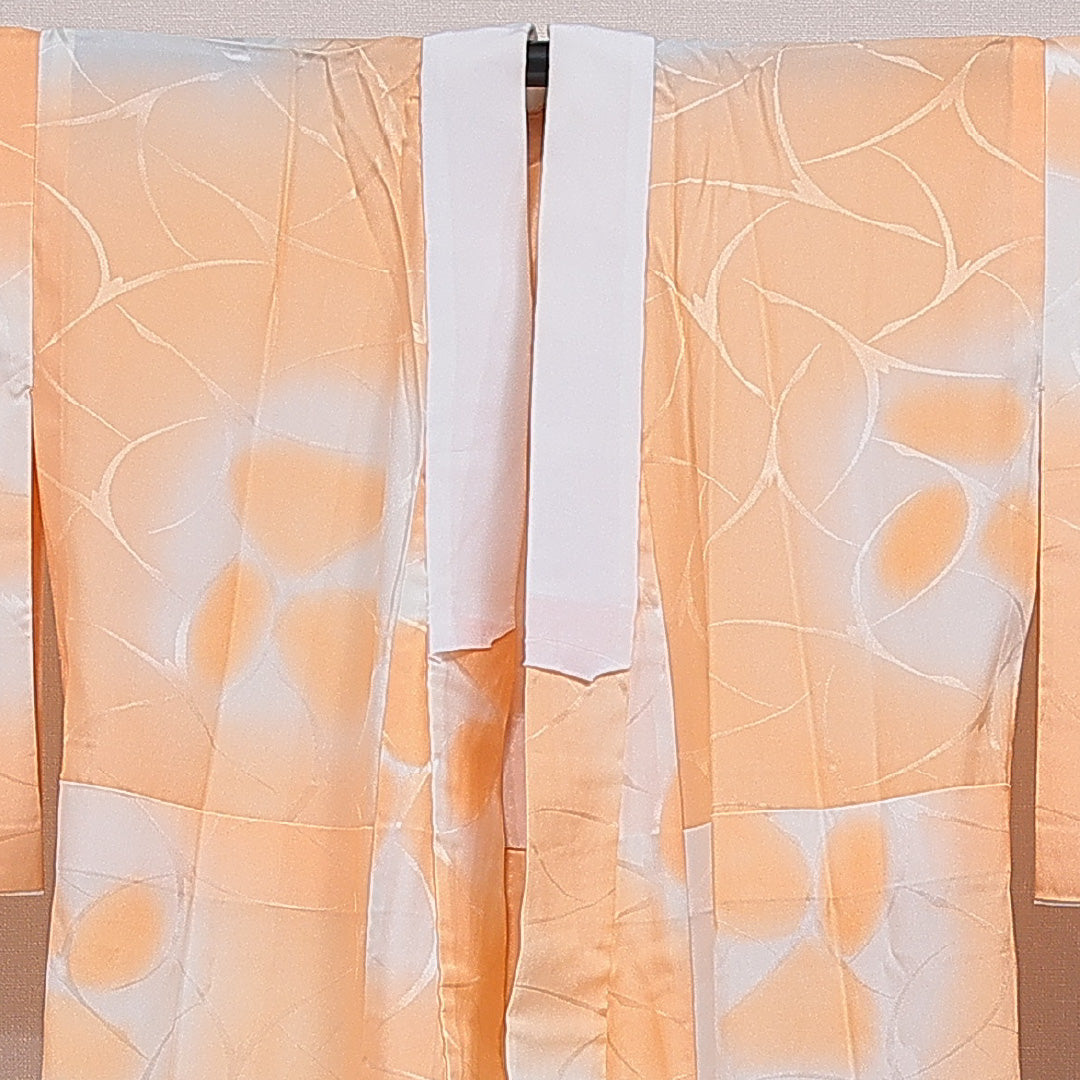長襦袢 無双袖 身丈130cm 裄丈62cm 正絹 Sランク Lサイズ 創作柄 朱系 RP 1239-16479