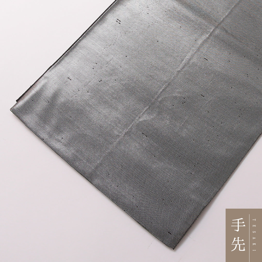 袋帯 帯丈436cm 正絹 ポイント柄 セミフォーマル 扇面文 銀系 1243-01789