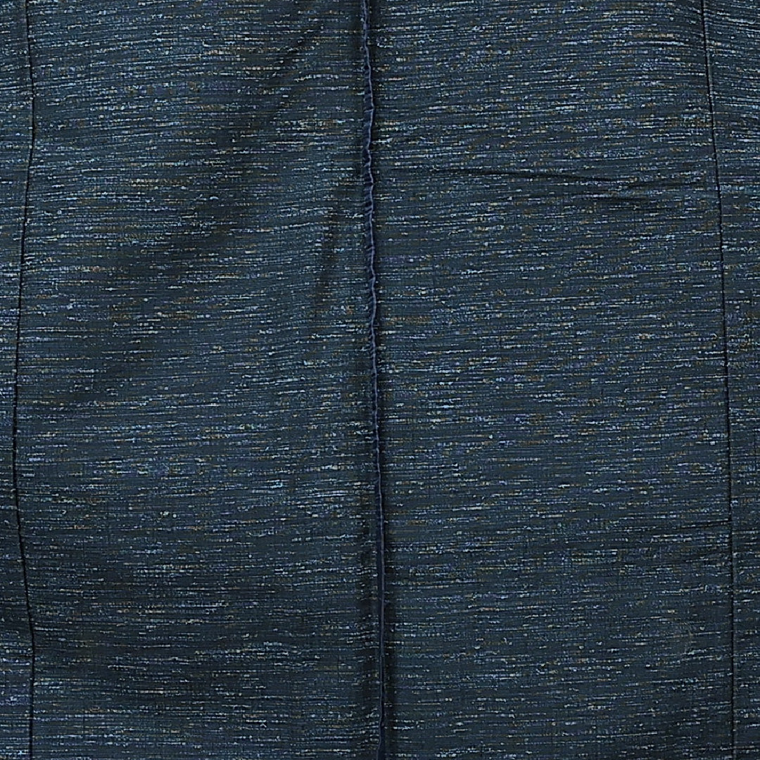 ウールの男着物（紬） 洗える着物 単衣 身丈142cm 裄丈67cm ウール Cランク Mサイズ 棒衿 カジュアル 抽象柄 紺系 1219-15765