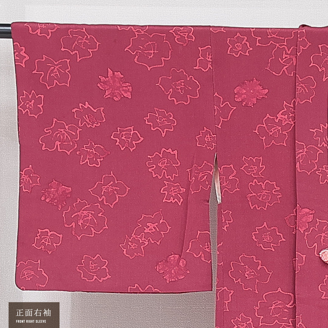 羽織 袷 身丈80cm 裄丈62cm 正絹 Sランク カジュアル Sサイズ 紐あり 桔梗 紫系 RP 1232-15326