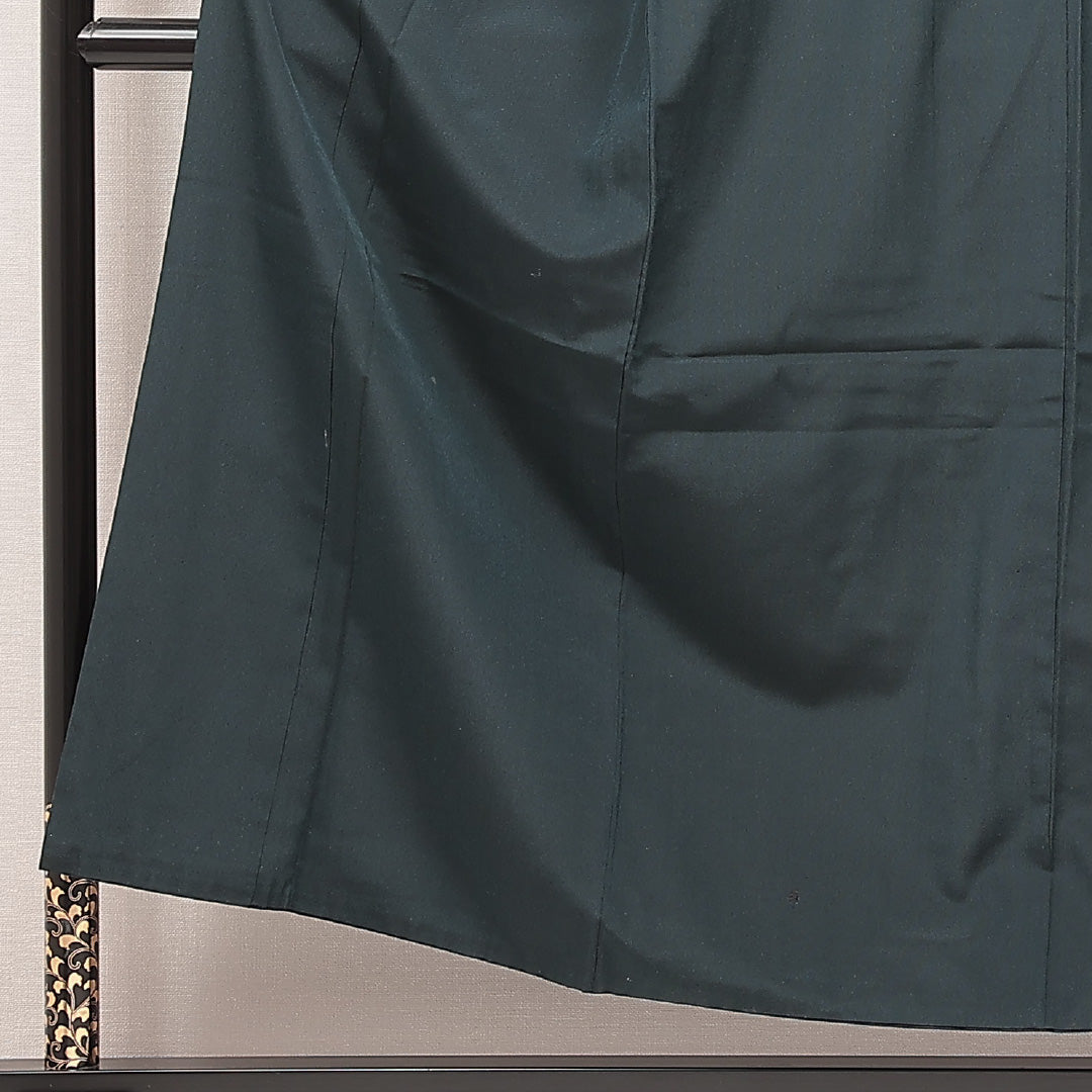 男着物 袷 身丈152cm 裄丈68cm 正絹 Dランク カジュアル 棒衿 XLサイズ 無地 シック 落ち着き 紺系 HP 1224-16898