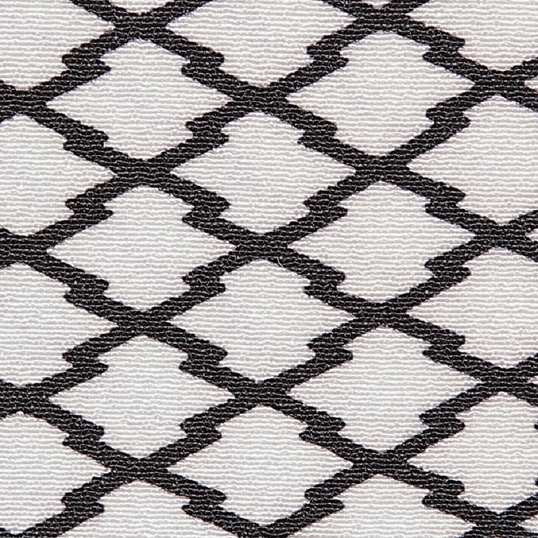 小紋 洗える着物 袷 身丈158cm 裄丈64cm ポリエステル Bランク Mサイズ バチ衿 インフォーマル 松皮菱 黒系 白系 1215-15807