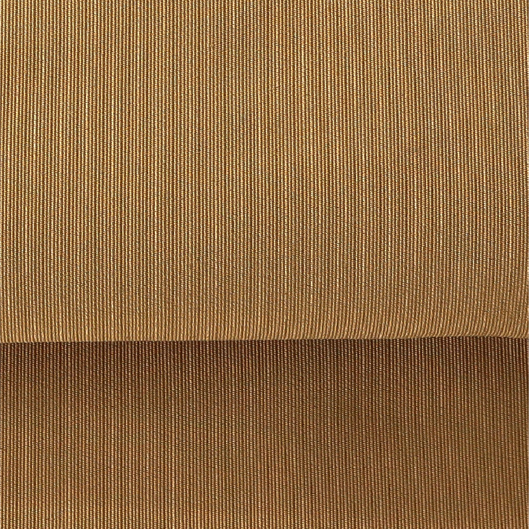 八寸名古屋帯 帯丈350cm セミフォーマル 松葉仕立て ポイント柄 Cランク 正絹 風景柄 黄系 茶系 1224-03286