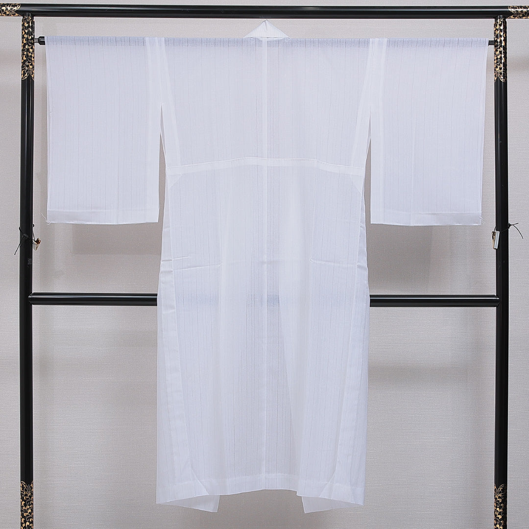 夏物 洗える着物 麻の長襦袢 単衣 身丈138cm 裄丈64cm 麻 Dランク 2XLサイズ 無地 白系 LP 1239-16466